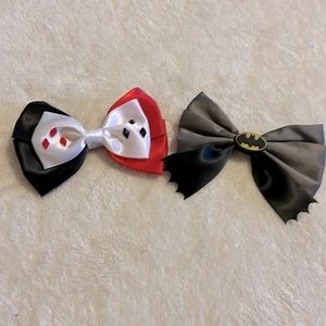 Hot Topic DC Comics Batman & Harley Quinn hair bows